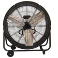 24 in.Heavy Duty Metal Industrial Drum Fan, 24 inch High Velocity Shop Fan, Pure Copper Wiring Motor, Aluminum Blade, 2 Speed Large Floor Fan for Warehouse, Workshop, Factory, Garage, All Metal, Black
