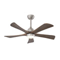 42' 5PCS Solid Wood Blades Ceiling Fan with Lights Remote Control,Quiet DC Motor 3 Blade Ceiling Fans 6 Speed Levels,Reversible Ceiling Fan,for Patio Living Room,Bedroom,Office,Indoor.(Stain nickel )
