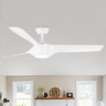 56 In. Integrated LED Ceiling Fan with White ABS Blade